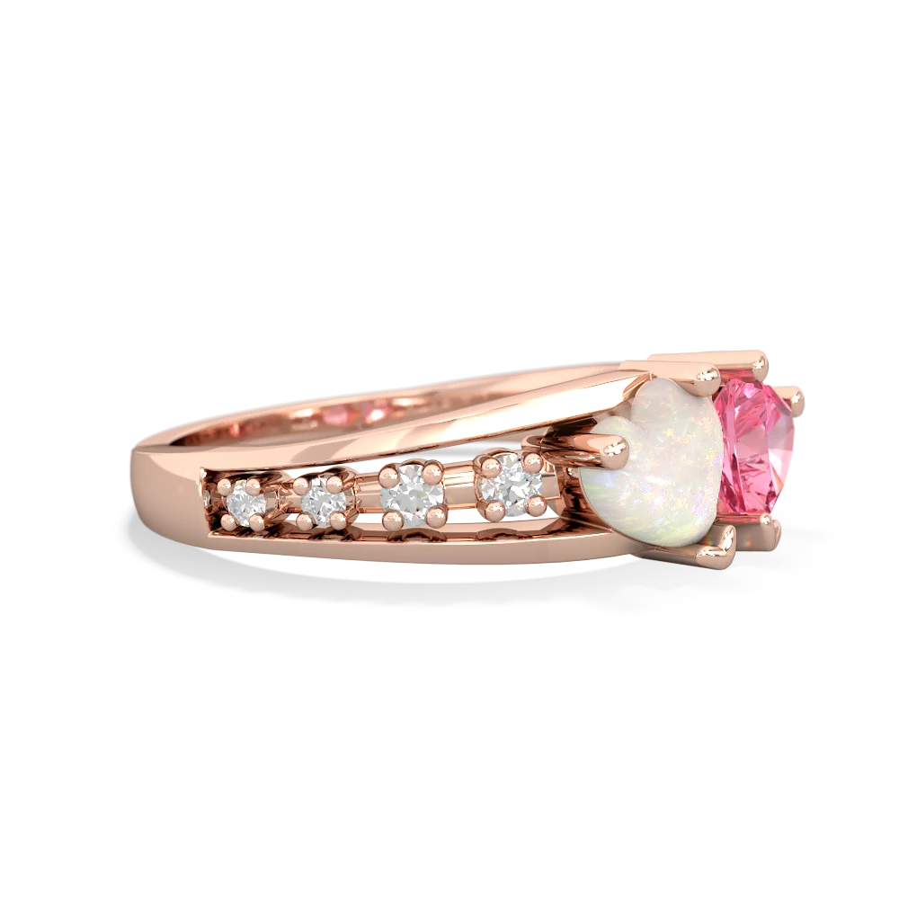 Opal Heart To Heart 14K Rose Gold ring R3342