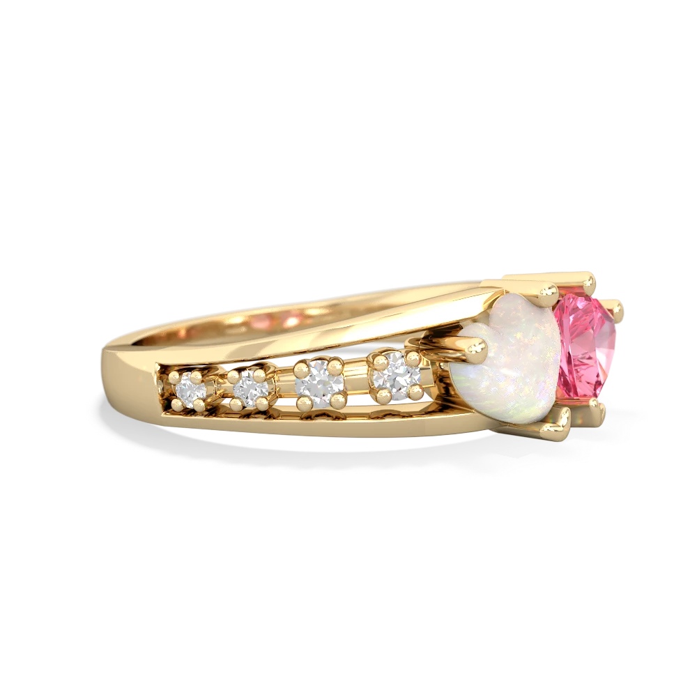 Opal Heart To Heart 14K Yellow Gold ring R3342