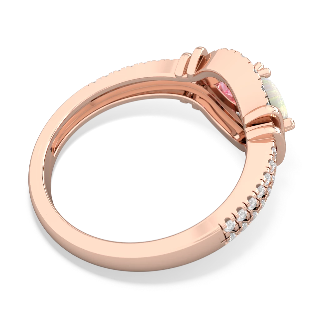 Opal Art-Deco Keepsake 14K Rose Gold ring R5630