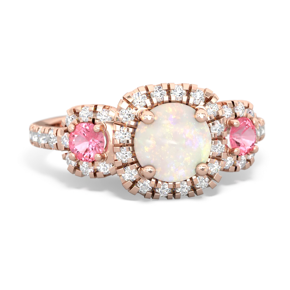 Opal Regal Halo 14K Rose Gold ring R5350