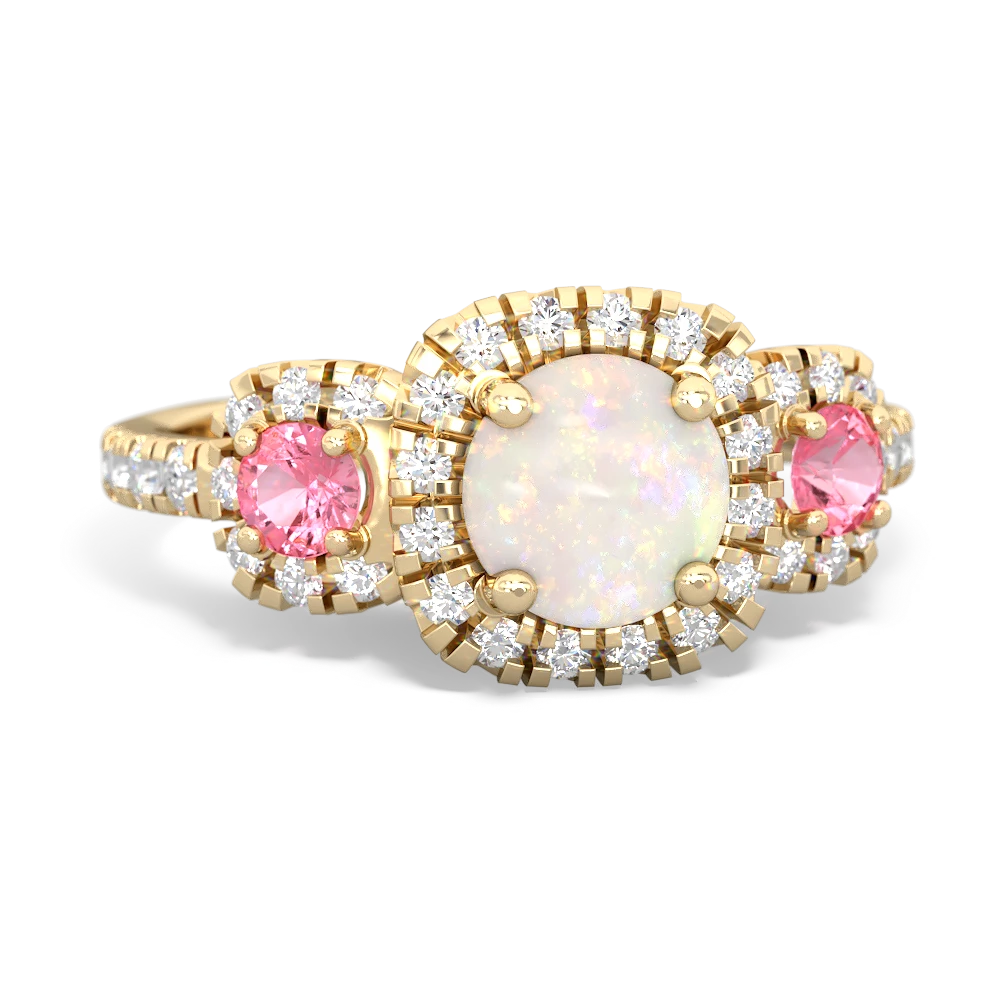 Opal Regal Halo 14K Yellow Gold ring R5350