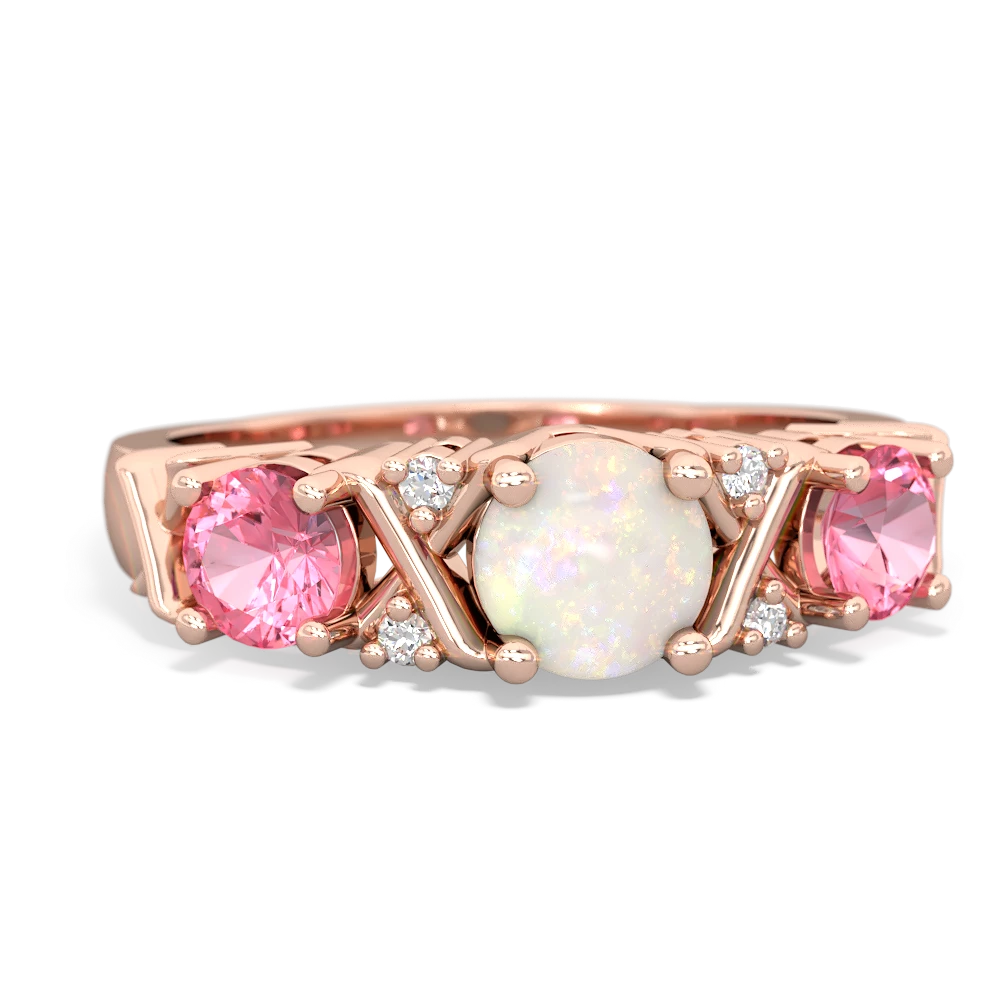 Opal Hugs And Kisses 14K Rose Gold ring R5016