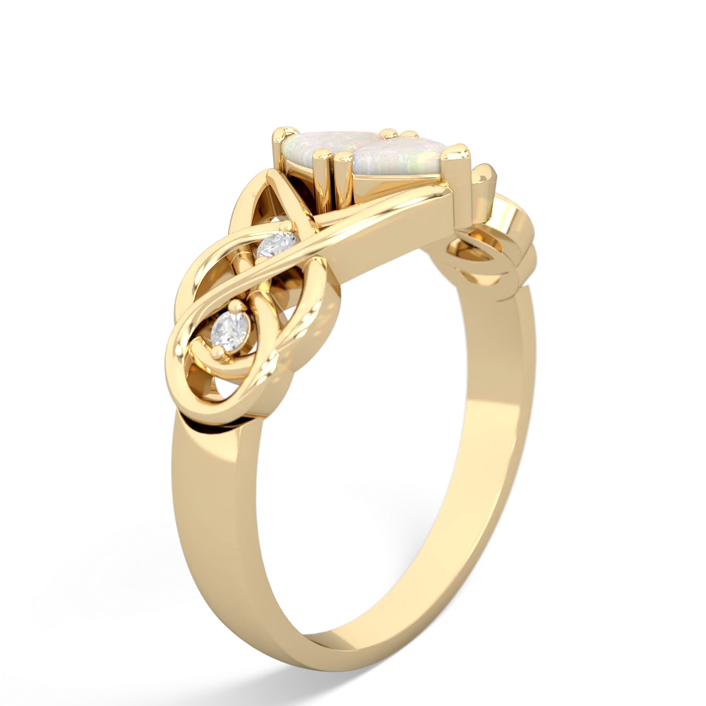 Opal Keepsake Celtic Knot 14K Yellow Gold ring R5300