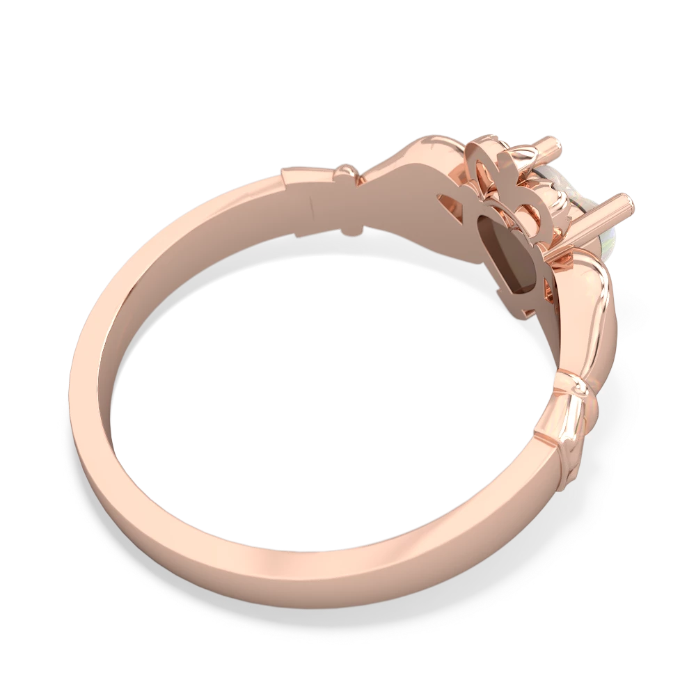 Opal Claddagh 14K Rose Gold ring R2370