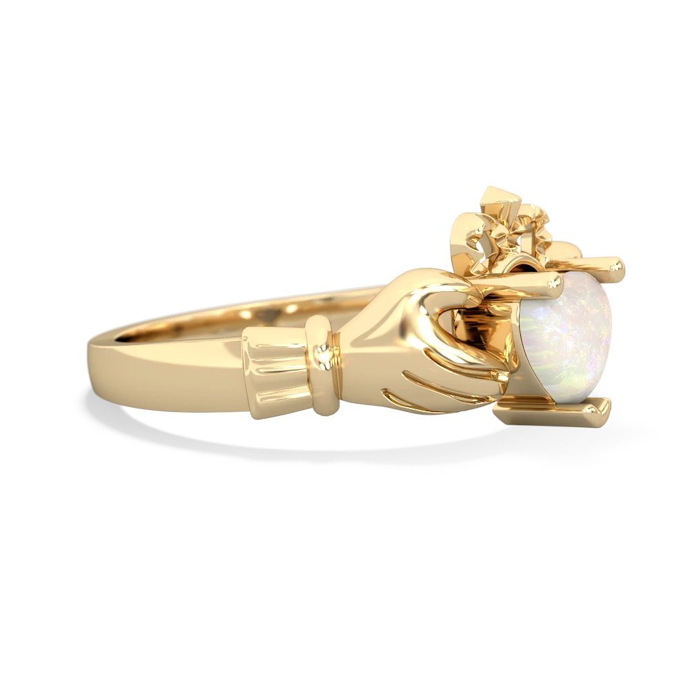 Opal Claddagh 14K Yellow Gold ring R2370