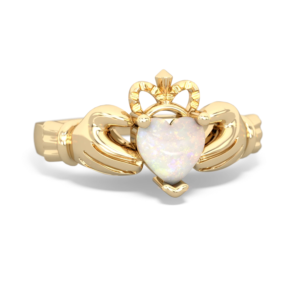 Opal Claddagh 14K Yellow Gold ring R2370