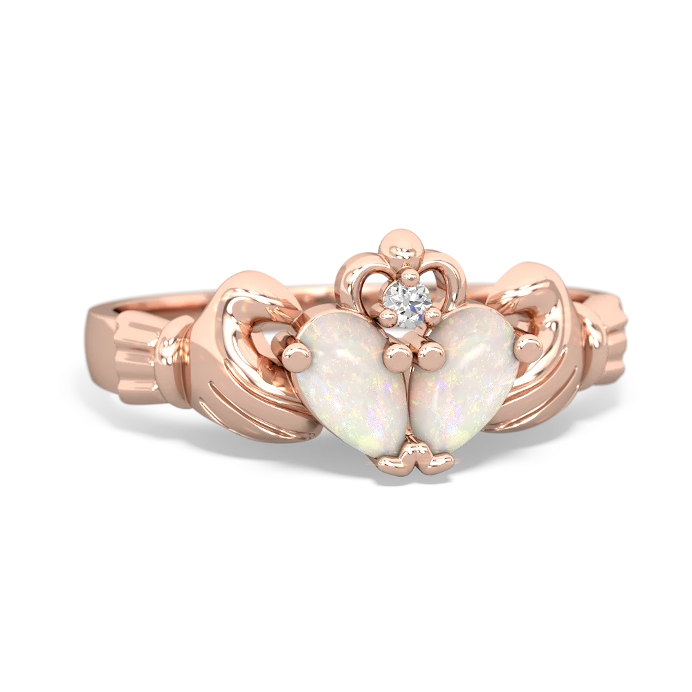 Opal 'Our Heart' Claddagh 14K Rose Gold ring R2388