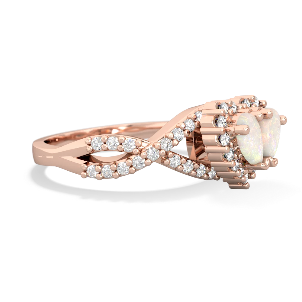 14K Rose Gold Diamond Twist Bracelet