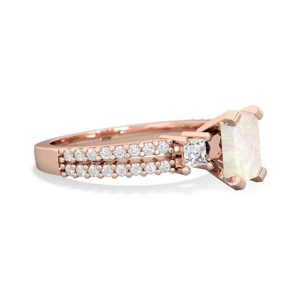 Opal Classic 7X5mm Emerald-Cut Engagement 14K Rose Gold ring R26437EM