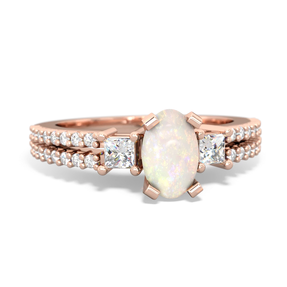 Opal Classic 7X5mm Oval Engagement 14K Rose Gold ring R26437VL