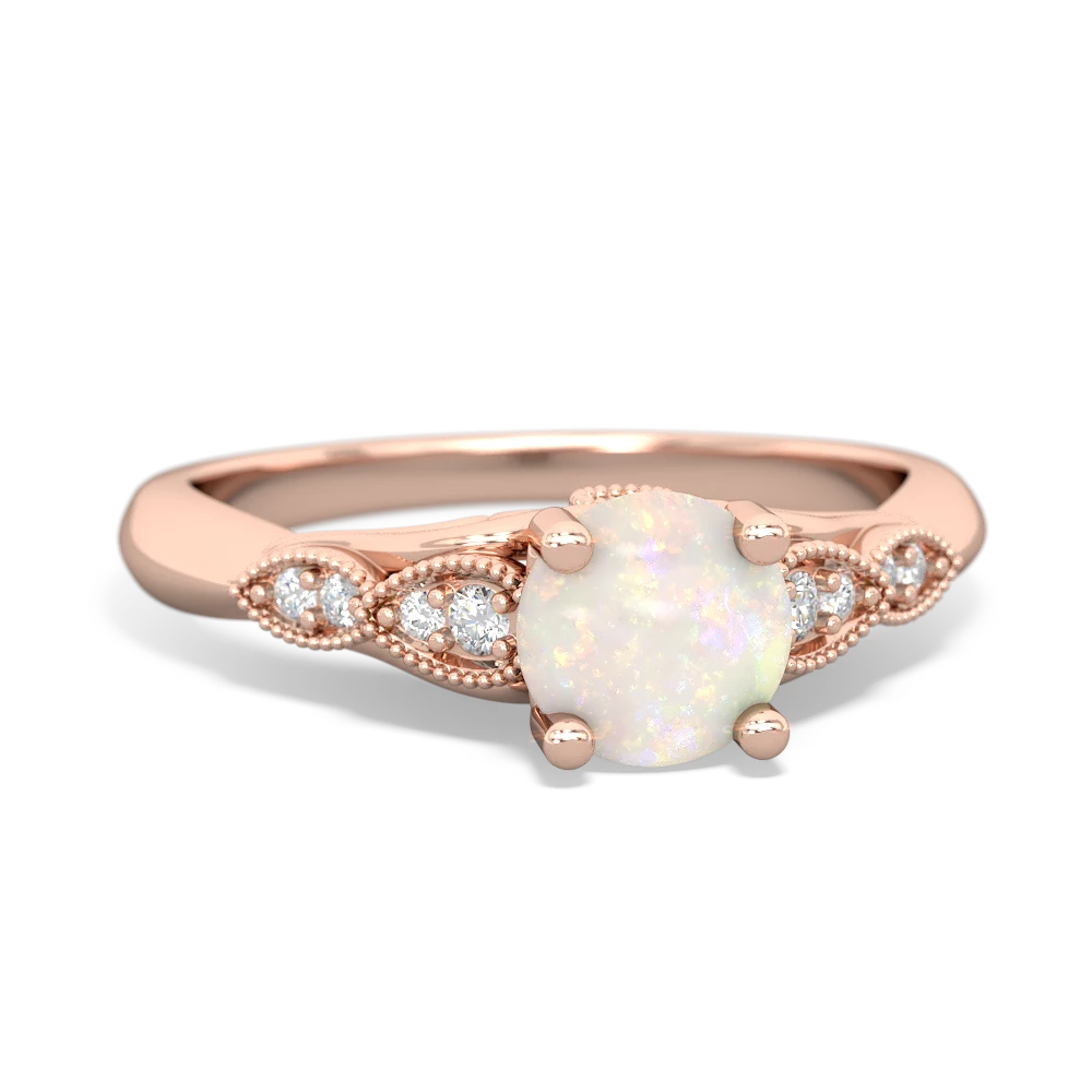 Opal Antique Elegance 14K Rose Gold ring R3100