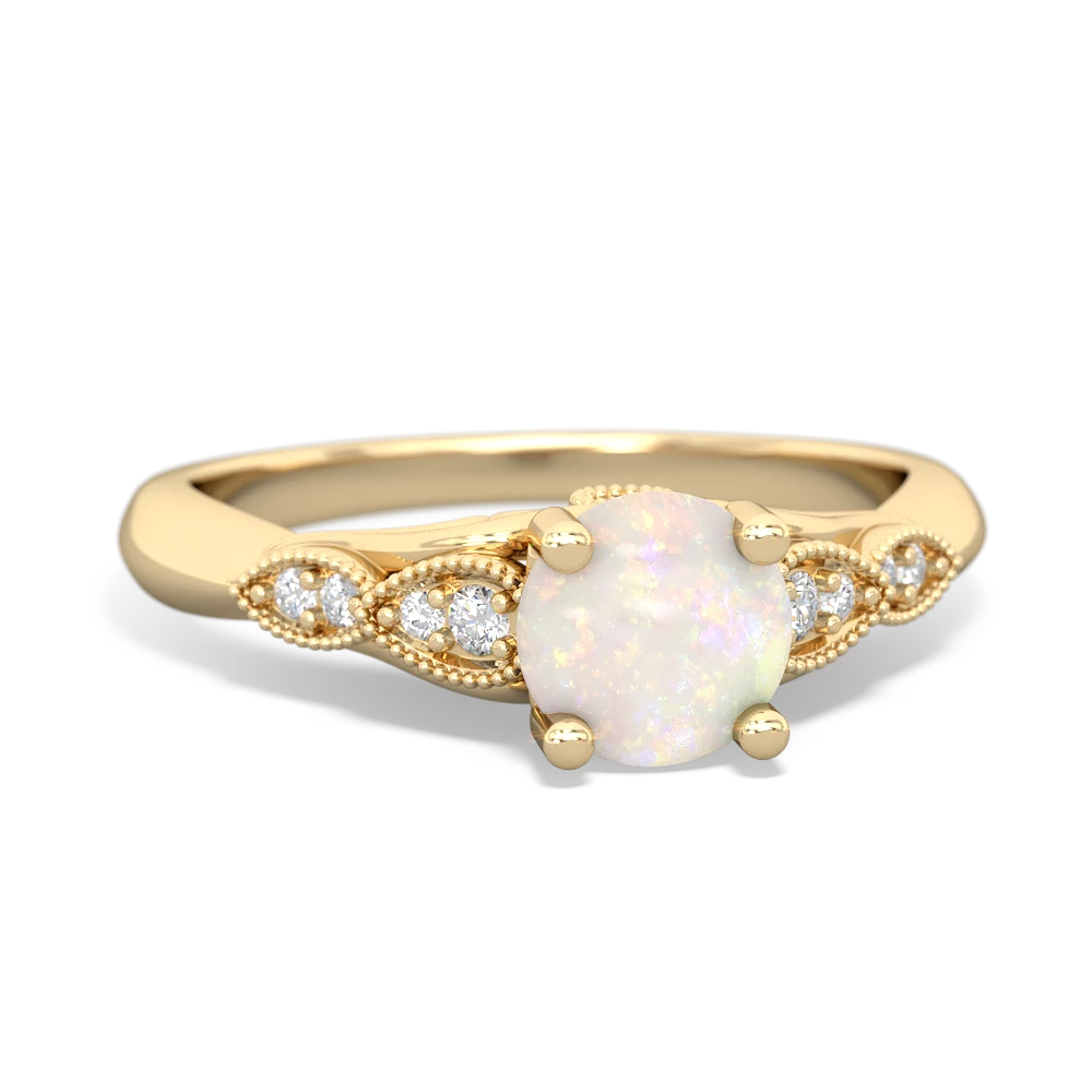 Opal Antique Elegance 14K Yellow Gold ring R3100