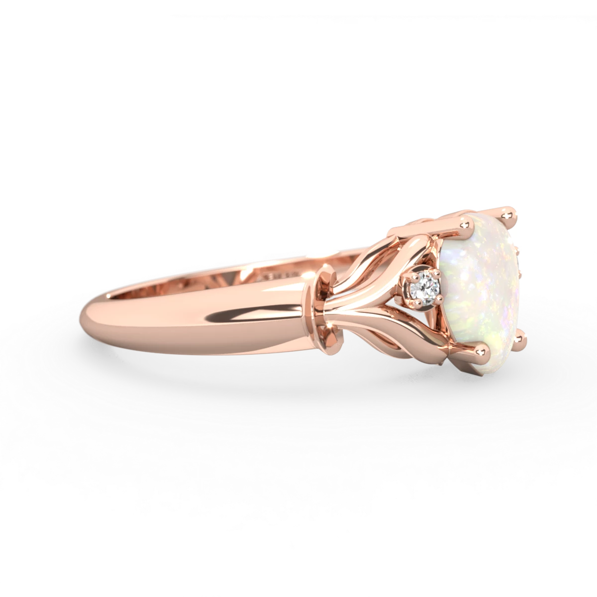 Opal Precious Pear 14K Rose Gold ring R0826