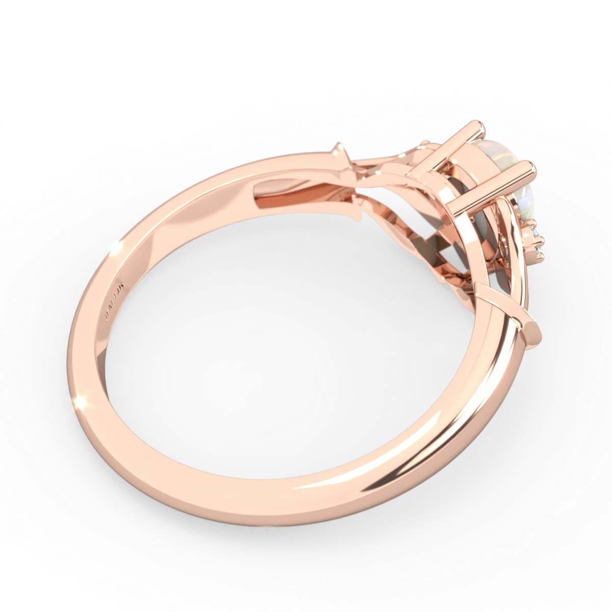 Opal Precious Pear 14K Rose Gold ring R0826