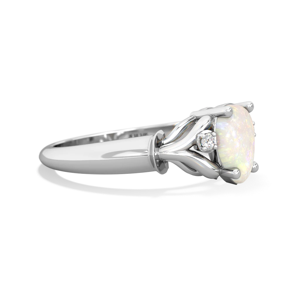 Opal Precious Pear 14K White Gold ring R0826