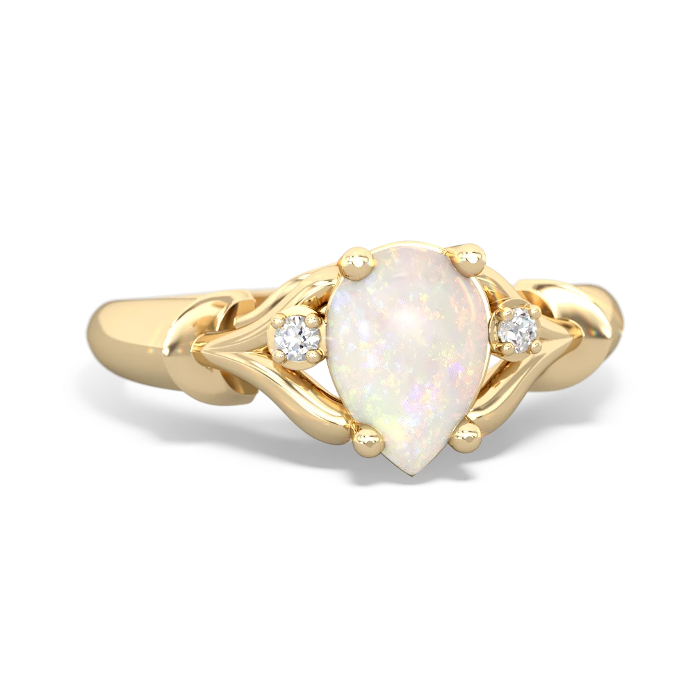 Opal Precious Pear 14K Yellow Gold ring R0826