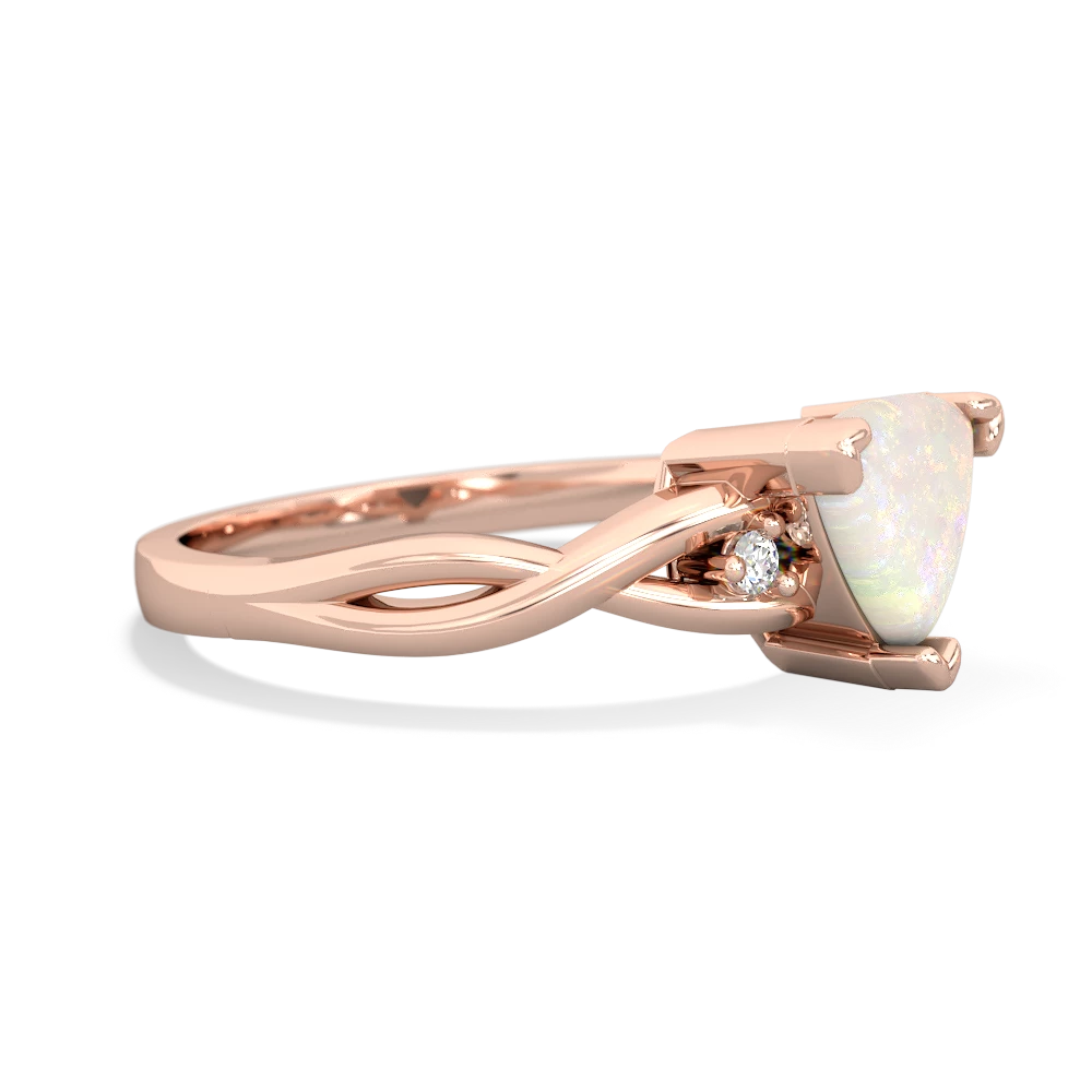 Opal Trillion Twist 14K Rose Gold ring R2104