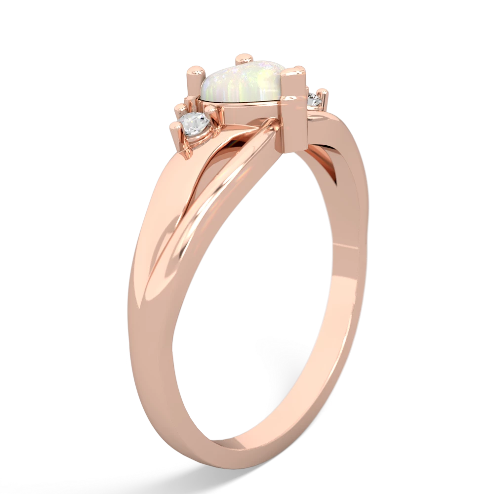 Opal Split Band Swirl 14K Rose Gold ring R2130