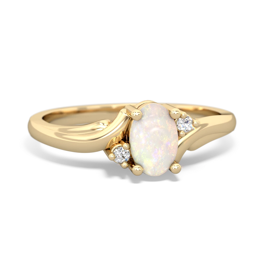 Opal Elegant Swirl 14K Yellow Gold ring R2173