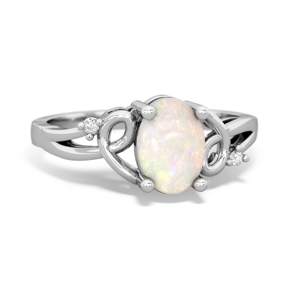 Opal Swirls 14K White Gold ring R2347