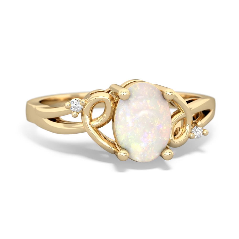 Opal Swirls 14K Yellow Gold ring R2347