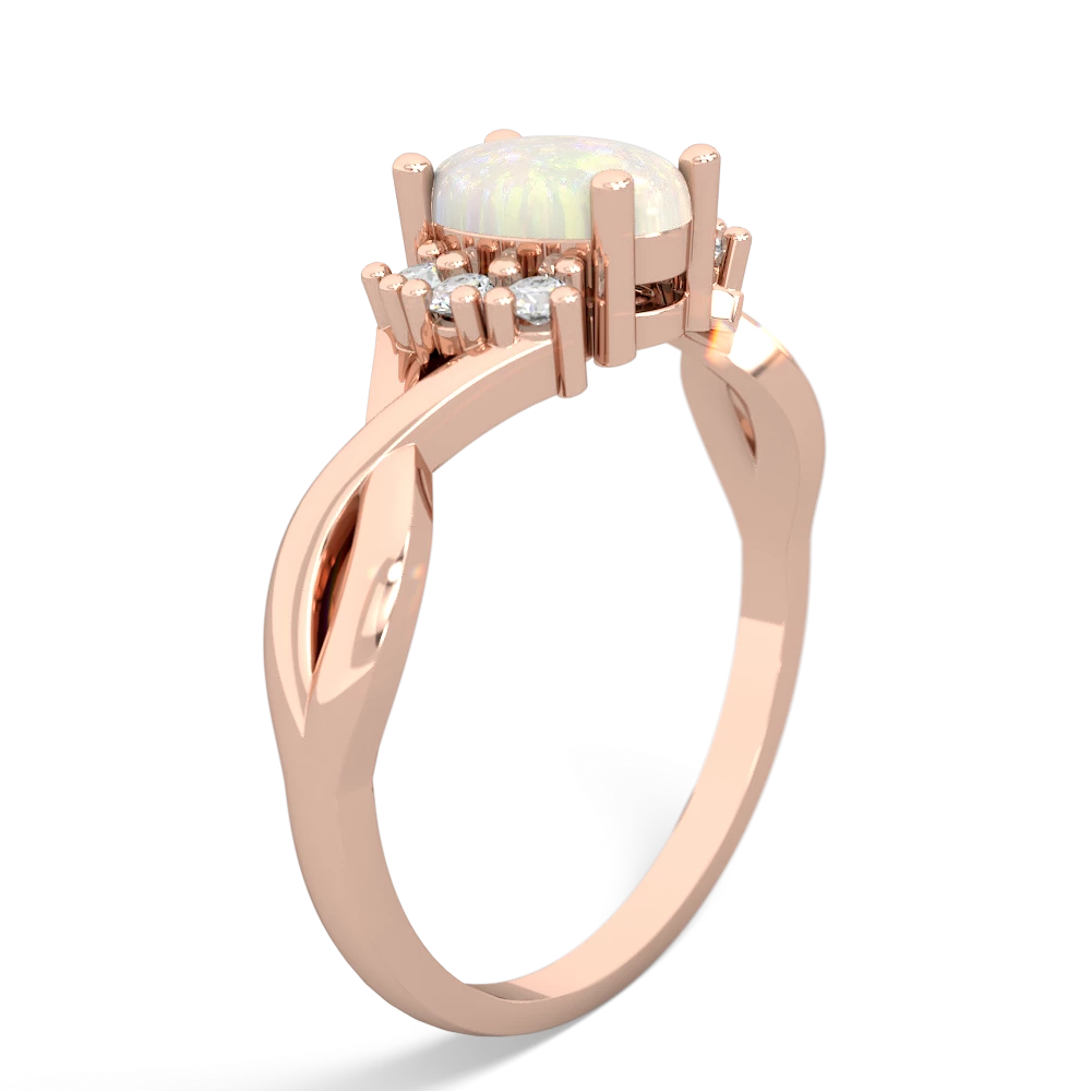 Opal Victorian Twist 14K Rose Gold ring R2497