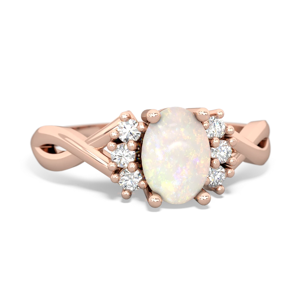 Opal Victorian Twist 14K Rose Gold ring R2497