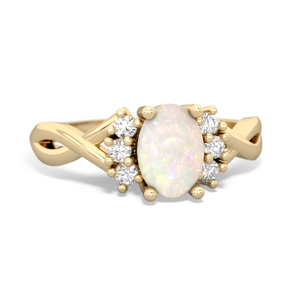 Opal Victorian Twist 14K Yellow Gold ring R2497