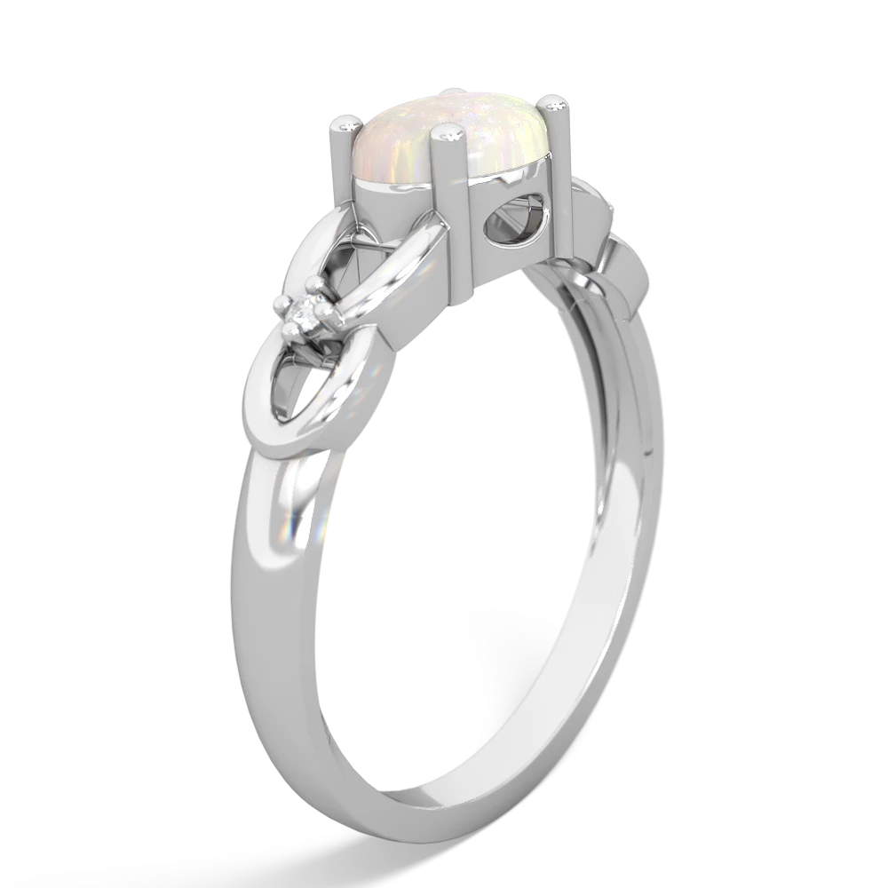 Opal Links 14K White Gold ring R4032