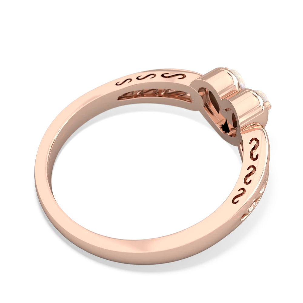 Opal Filligree 'One Heart' 14K Rose Gold ring R5070