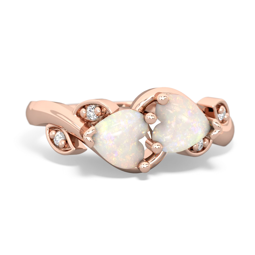 Opal Floral Elegance 14K Rose Gold ring R5790