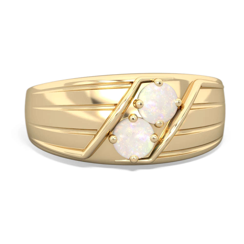 Opal Men's Streamline 14K Yellow Gold ring R0460