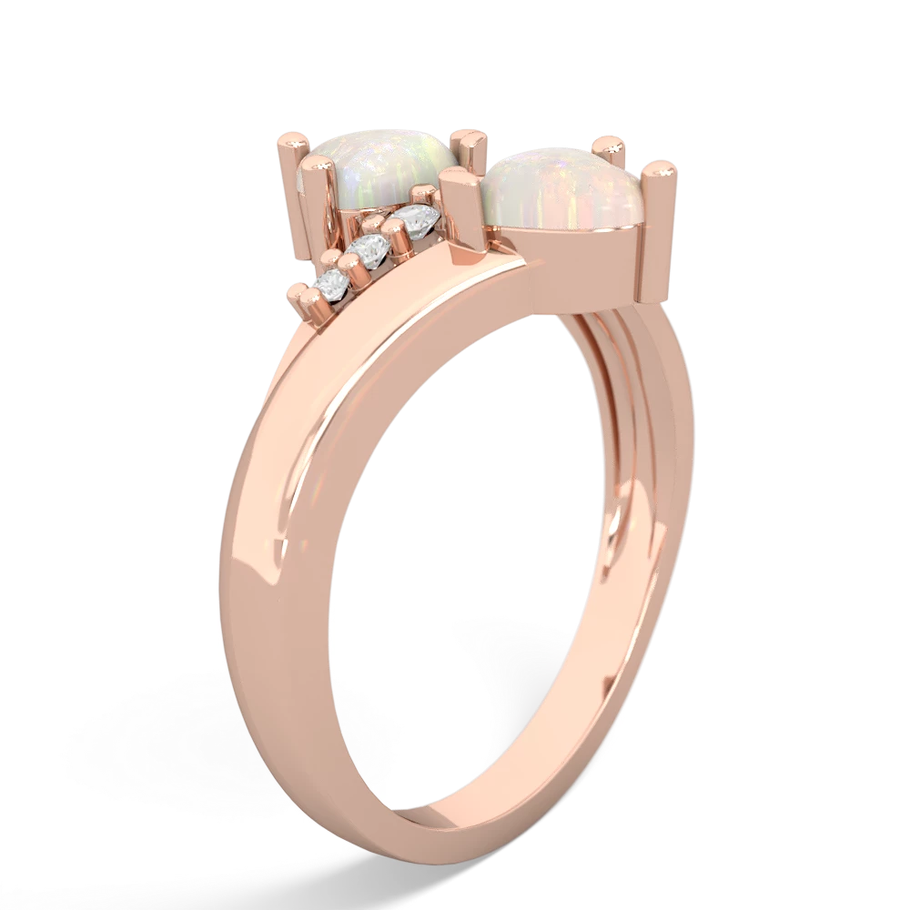 Opal Heart To Heart 14K Rose Gold ring R2064