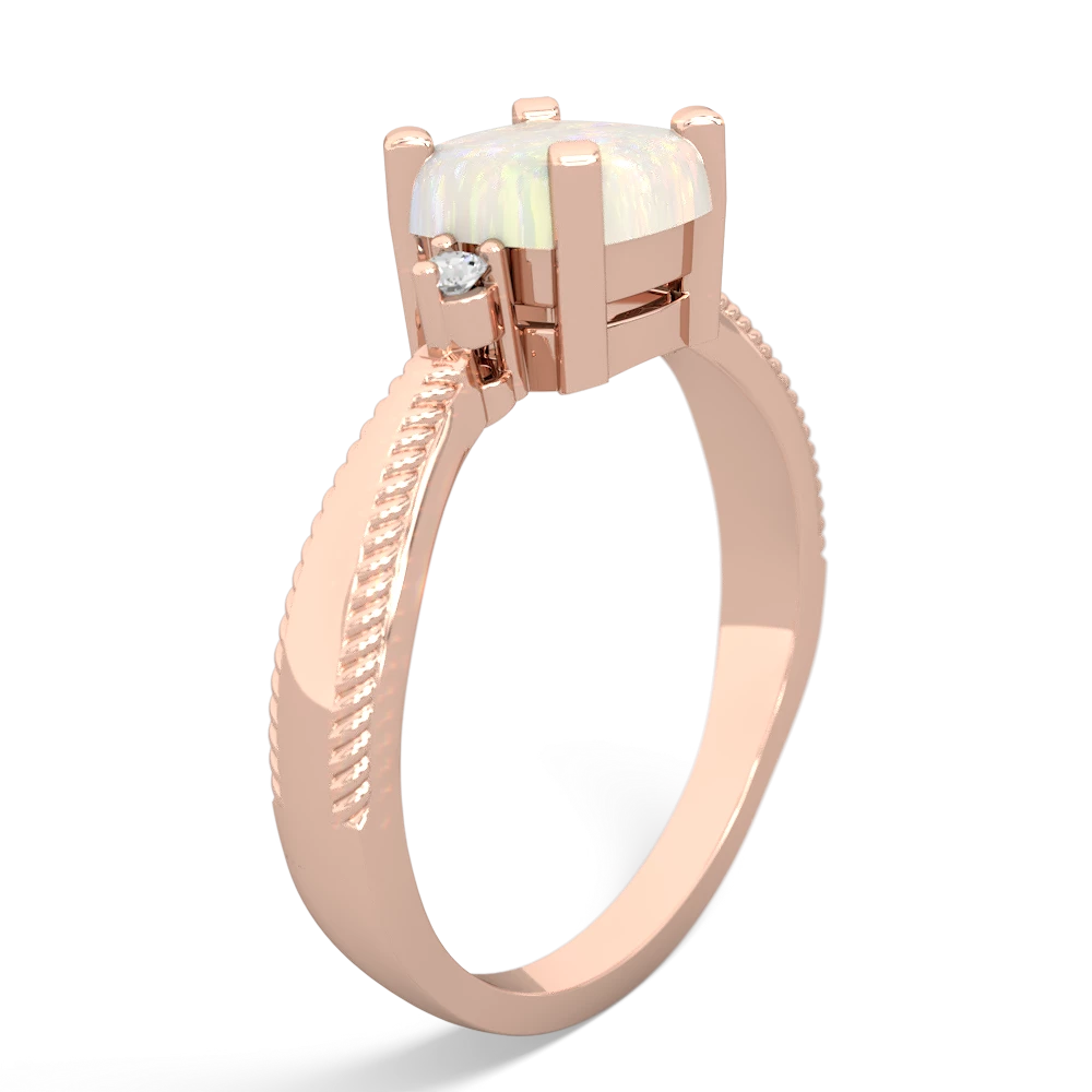 Opal Cushion Rope 14K Rose Gold ring R2484