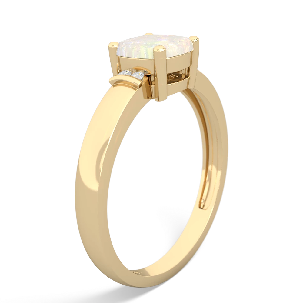 Opal Simply Elegant Cushion 14K Yellow Gold ring R2489