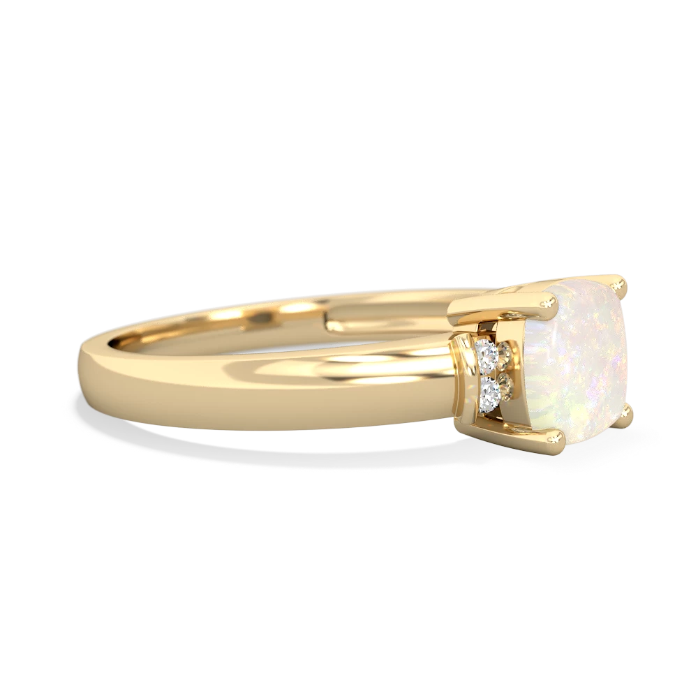 Opal Simply Elegant Cushion 14K Yellow Gold ring R2489