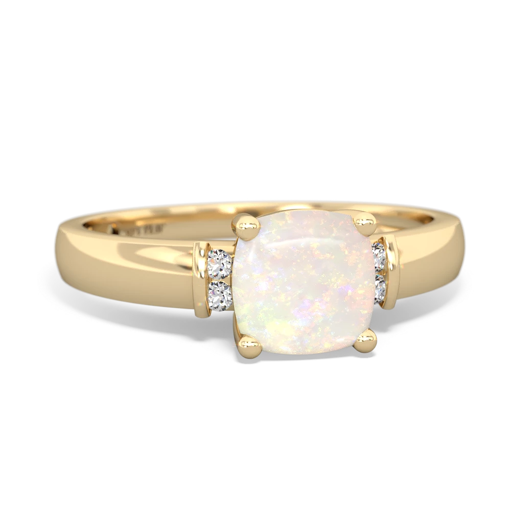 Opal Simply Elegant Cushion 14K Yellow Gold ring R2489