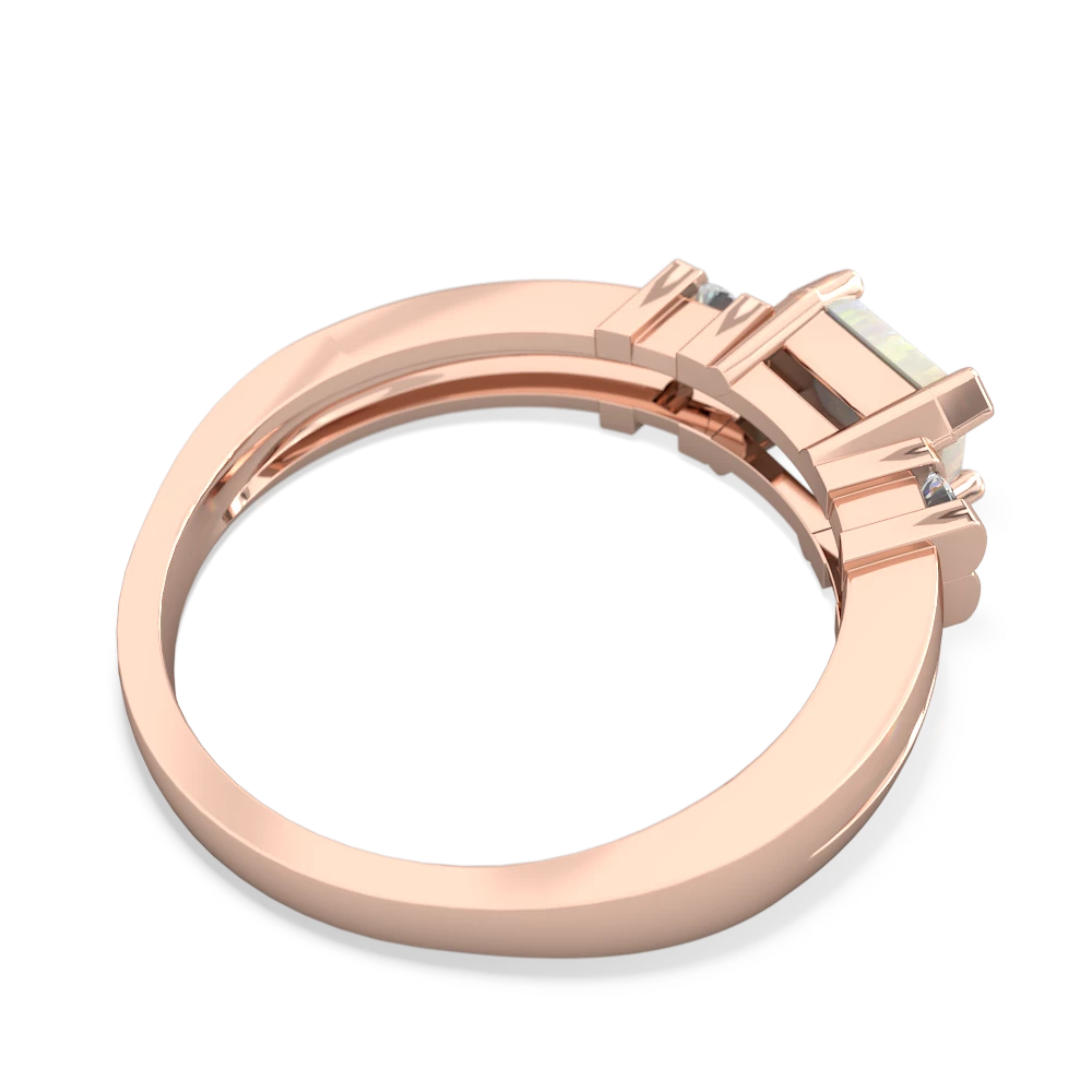 Opal Art Deco East-West 14K Rose Gold ring R2590