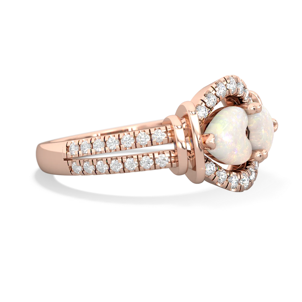 Opal Art-Deco Keepsake 14K Rose Gold ring R5630