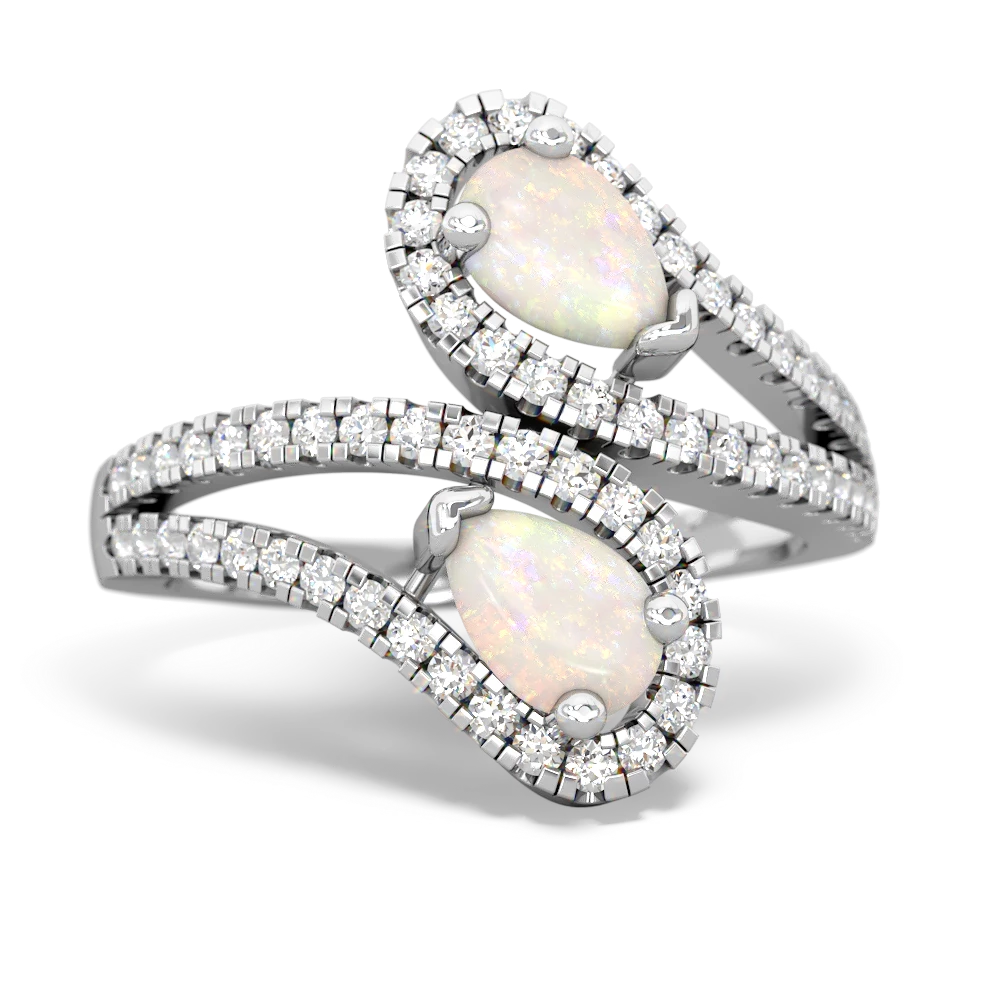 Opal Diamond Dazzler 14K White Gold ring R3000