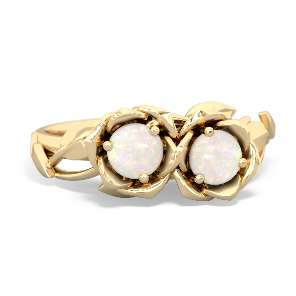 Opal Rose Garden 14K Yellow Gold ring R5510