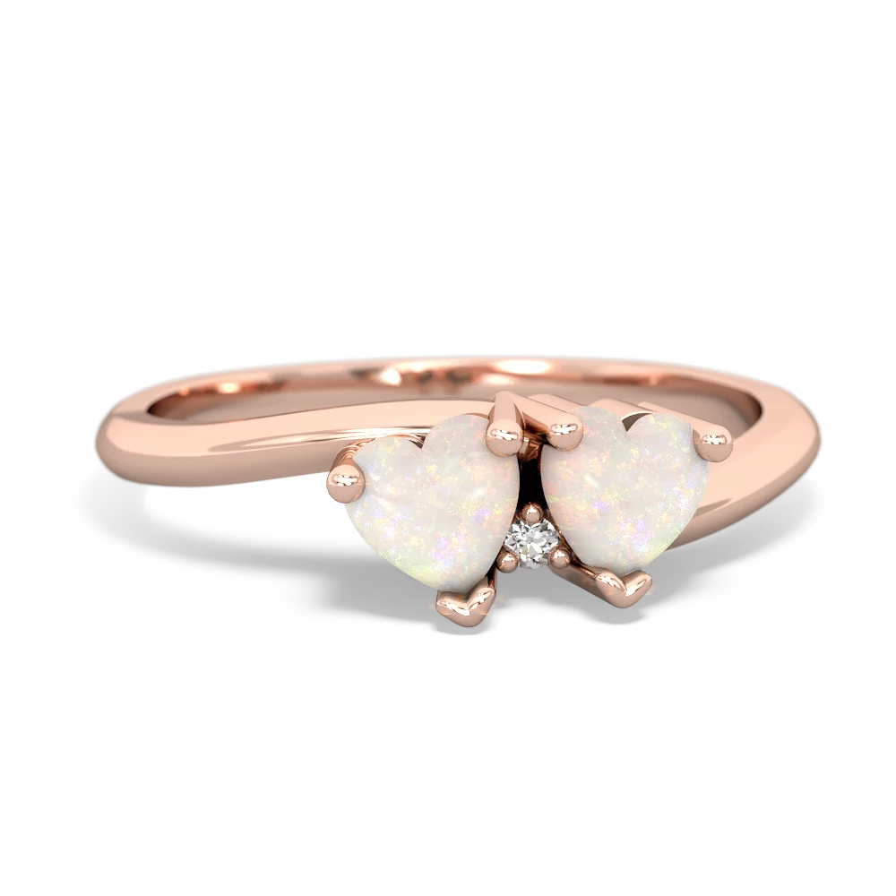 Opal Sweethearts 14K Rose Gold ring R5260