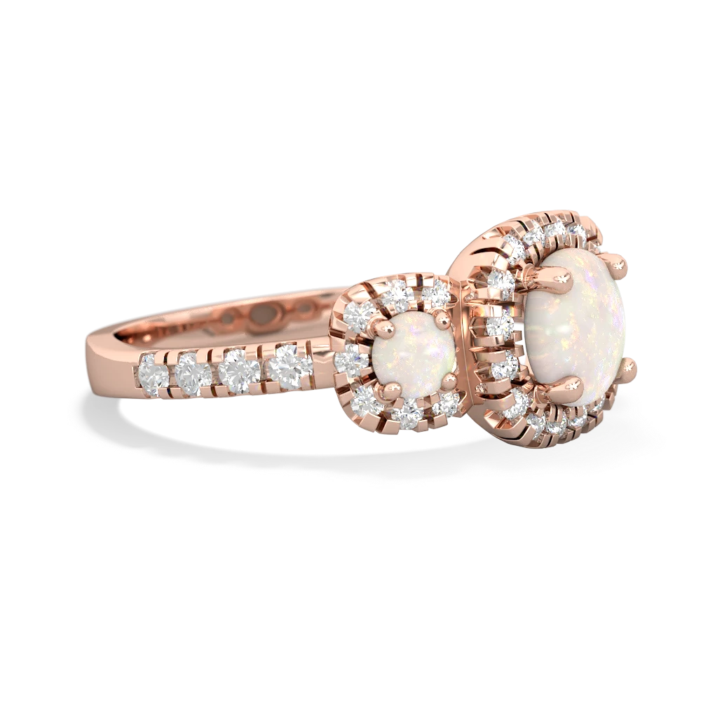 Opal Regal Halo 14K Rose Gold ring R5350