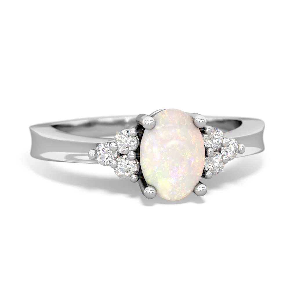 Opal Simply Elegant 14K White Gold ring R2113