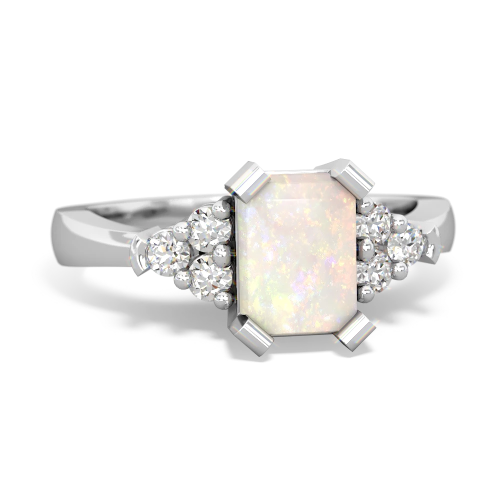 Opal Timeless Classic 14K White Gold ring R2591