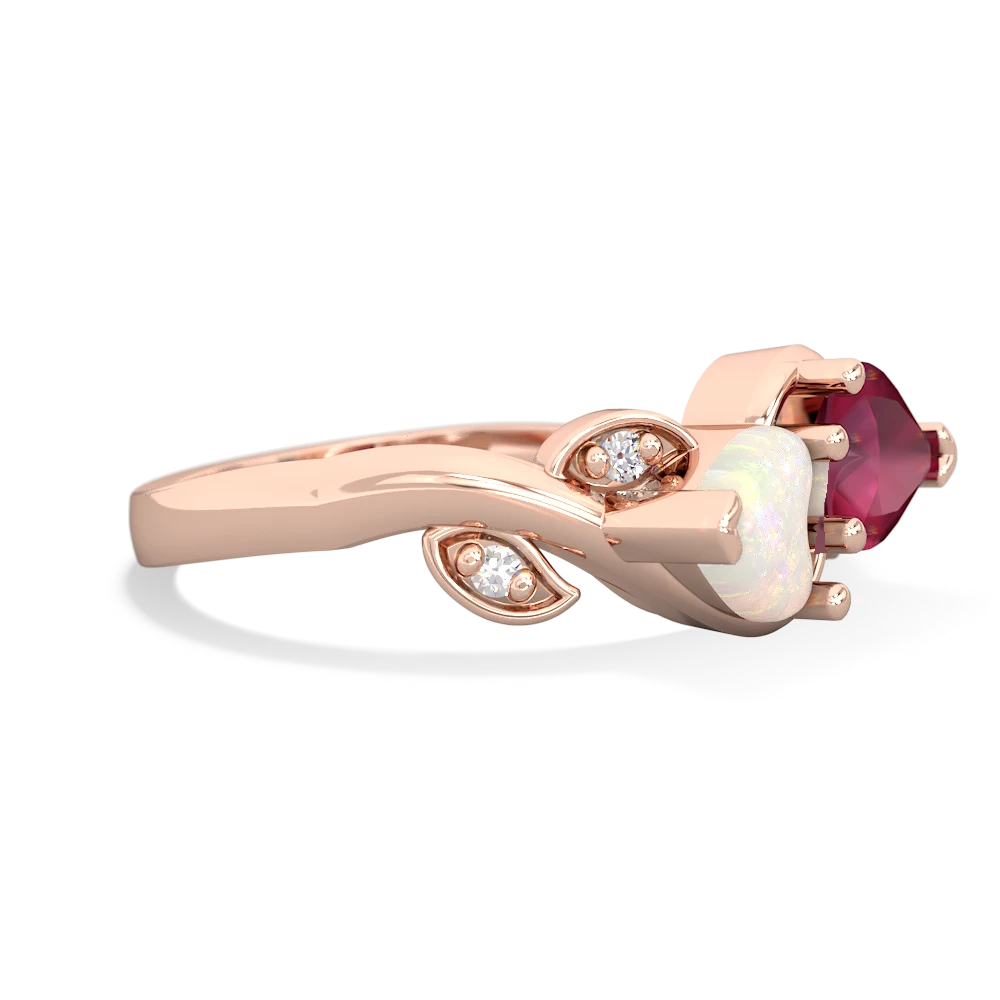 Opal Floral Elegance 14K Rose Gold ring R5790