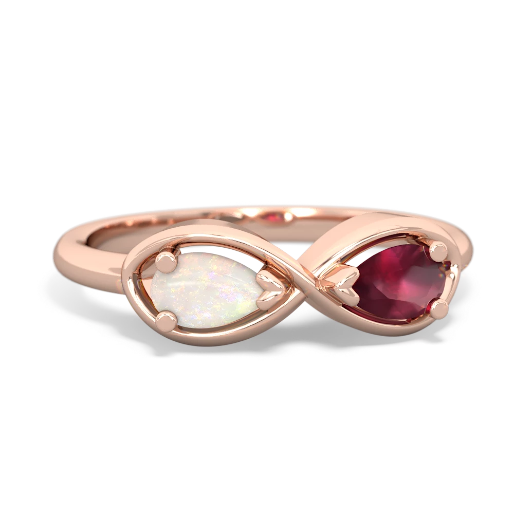 Opal Infinity 14K Rose Gold ring R5050