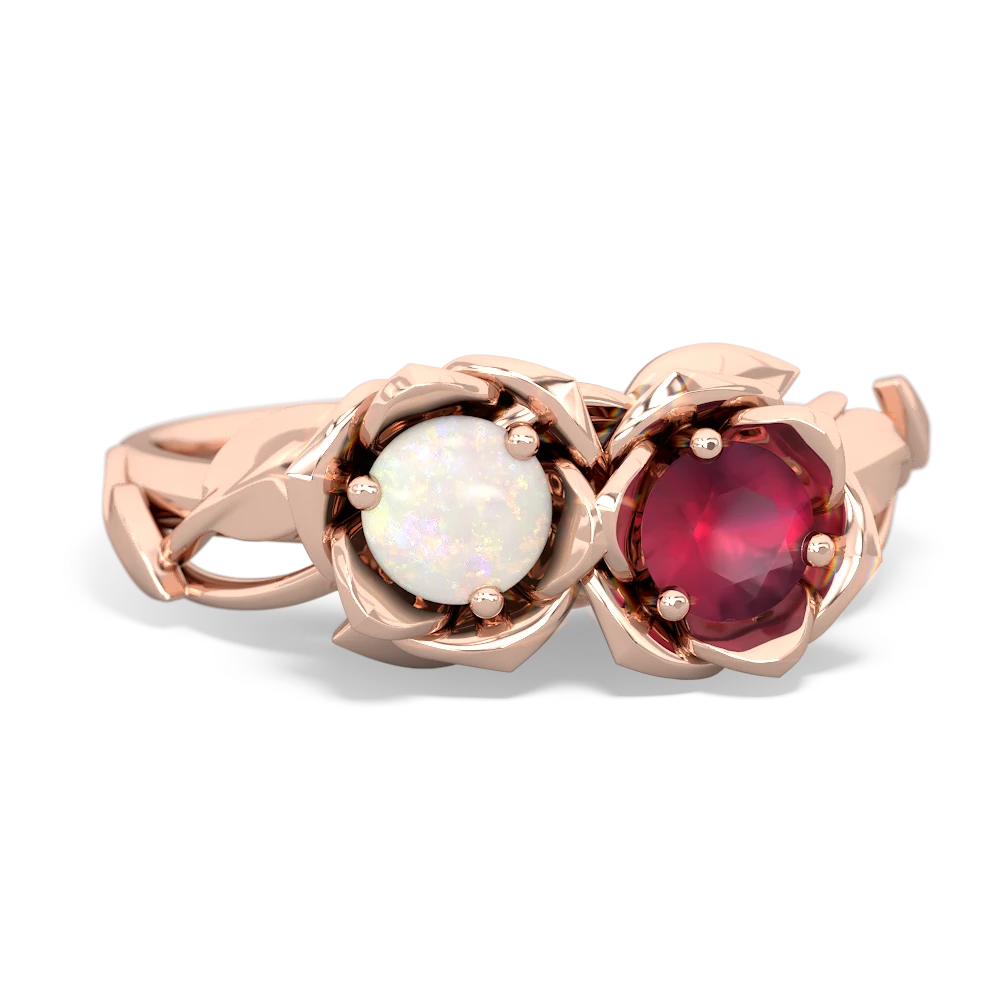 Opal Rose Garden 14K Rose Gold ring R5510