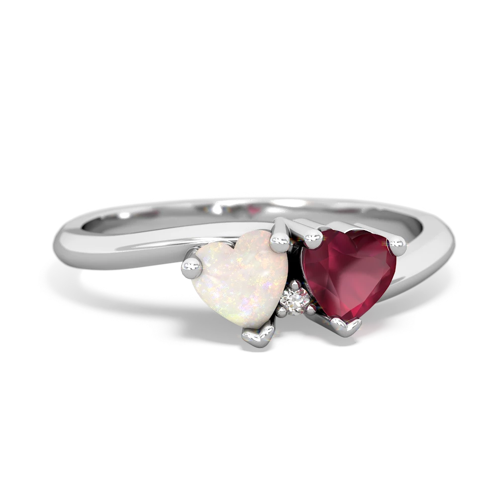 Opal ruby diamond ring hotsell