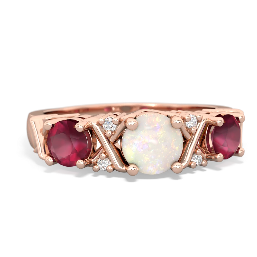 Opal Hugs And Kisses 14K Rose Gold ring R5016